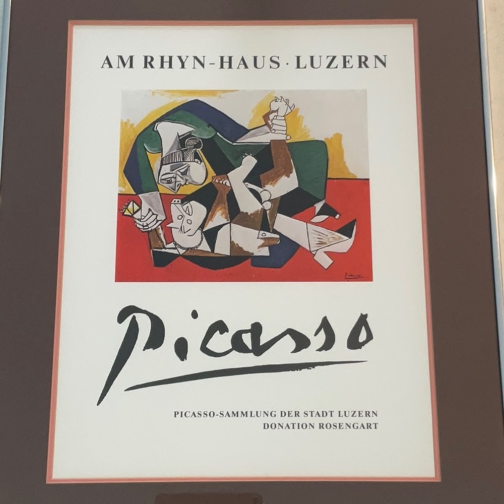 Pablo Picasso Picture Exhibition AM RHYN HAUS LUZERN Art Vintage Museum Framed - Picture 9 of 16